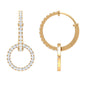 Natural Diamond Eternity Hoop Drop Earring