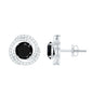 Lab Created Black Diamond Spiral Earrings with Diamonds