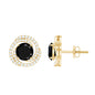 Lab Created Black Diamond Spiral Earrings with Diamonds