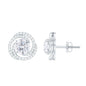 1.9 Carat Moissanite Swirl Stud Earrings with Screw Backs
