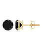 Natural Black Onyx Stud Earrings for Everyday