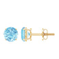 Certified Natural Aquamarine Everyday Earrings with Screw Back