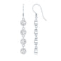 Bezel Set Round Moissanite Simple Dangle Earrings