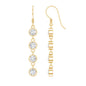 Bezel Set Round Moissanite Simple Dangle Earrings