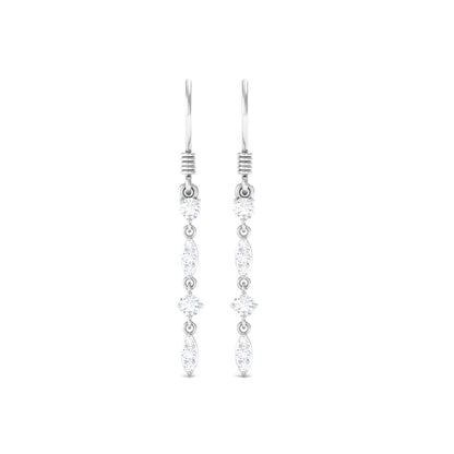 Natural Diamond Dangle Earrings for Women