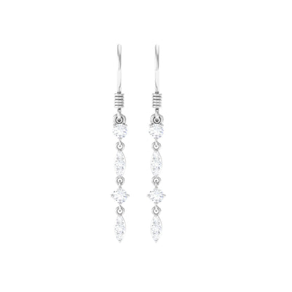 Natural Diamond Dangle Earrings for Women