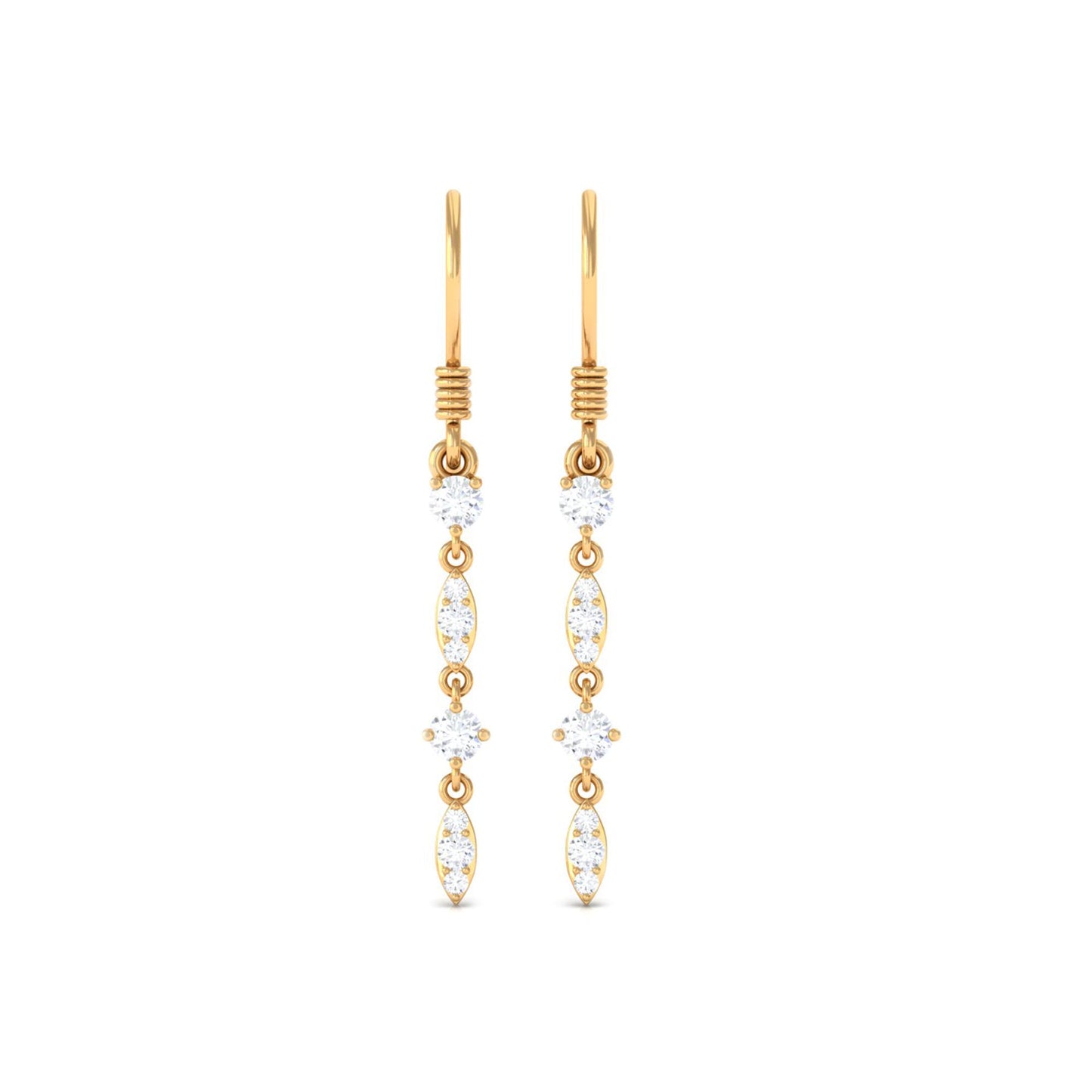 Natural Diamond Dangle Earrings for Women
