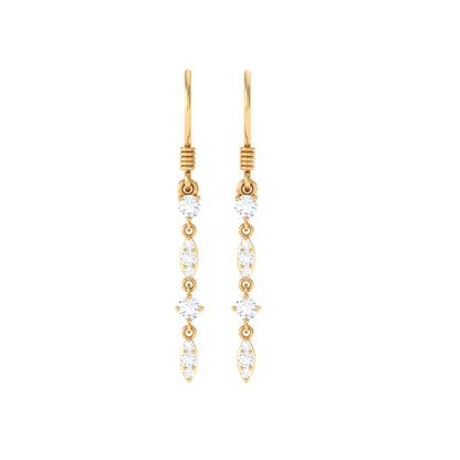 Natural Diamond Dangle Earrings for Women