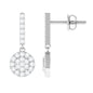 Real Diamond Dangle Earrings for Women