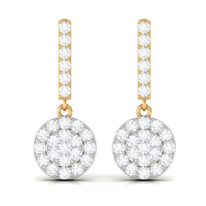 Real Diamond Dangle Earrings for Women