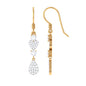 Round Moissanite Heart Dangle Drop Earrings
