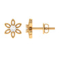 Natural Diamond Flower Stud Earrings with Certificate