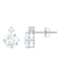 Simple Round Moissanite Stud Earrings