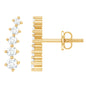 Graduated Style Diamond Climber Earrings
