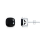 4 Carat Cushion Cut Black Spinel Solitaire Stud Earrings