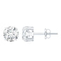 2 Carat Moissanite Solitaire Stud Earrings with Screw Backs