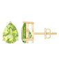 Natural Pear Shape 2 Carat Peridot August Birthstone Earrings