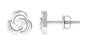 Diamond Swirl Stud Earring with Screw Back