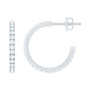 Round Shaped Diamond Hoop Earrings