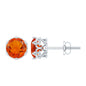 1.5 Carat Fire Opal Solitaire Crown Stud Earrings