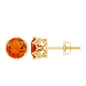 1.5 Carat Fire Opal Solitaire Crown Stud Earrings