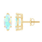 Certified Real Marquise Ethiopian Opal Earrings with Screw Back