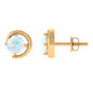 1 Carat Prong Set Ethiopian Opal Solitaire Stud Earrings