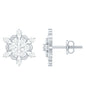Certified Diamond Snowflake Stud Earrings