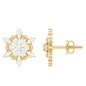 Certified Diamond Snowflake Stud Earrings