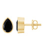 Pear Shaped 1.5 Carat Lab Grown Black Diamond Stud Earrings for Women
