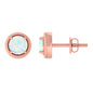1 Carat Round Shape Ethiopian Opal Solitaire Stud Earrings