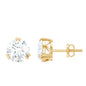 2.73 Carat Round Shape Moissanite Solitaire Stud Earrings