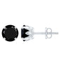 2.6 Carat Lab Created Black Diamond Stud Earrings with White Diamond