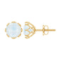 6 MM Decorative Set Moonstone Solitaire Stud Earrings