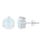 Natural 1.7 Carat Moonstone Stud Earrings with Screw Back