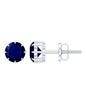 Natural 1.9 Carat Blue Sapphire Solitaire Stud Earrings