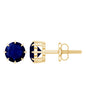Natural 1.9 Carat Blue Sapphire Solitaire Stud Earrings