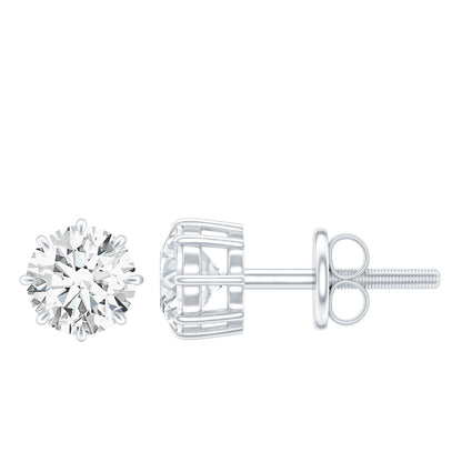 Certified 1 Carat Moissanite Studs