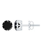 Solitaire 1.6 Carat Lab Created Black Diamond Stud Earrings