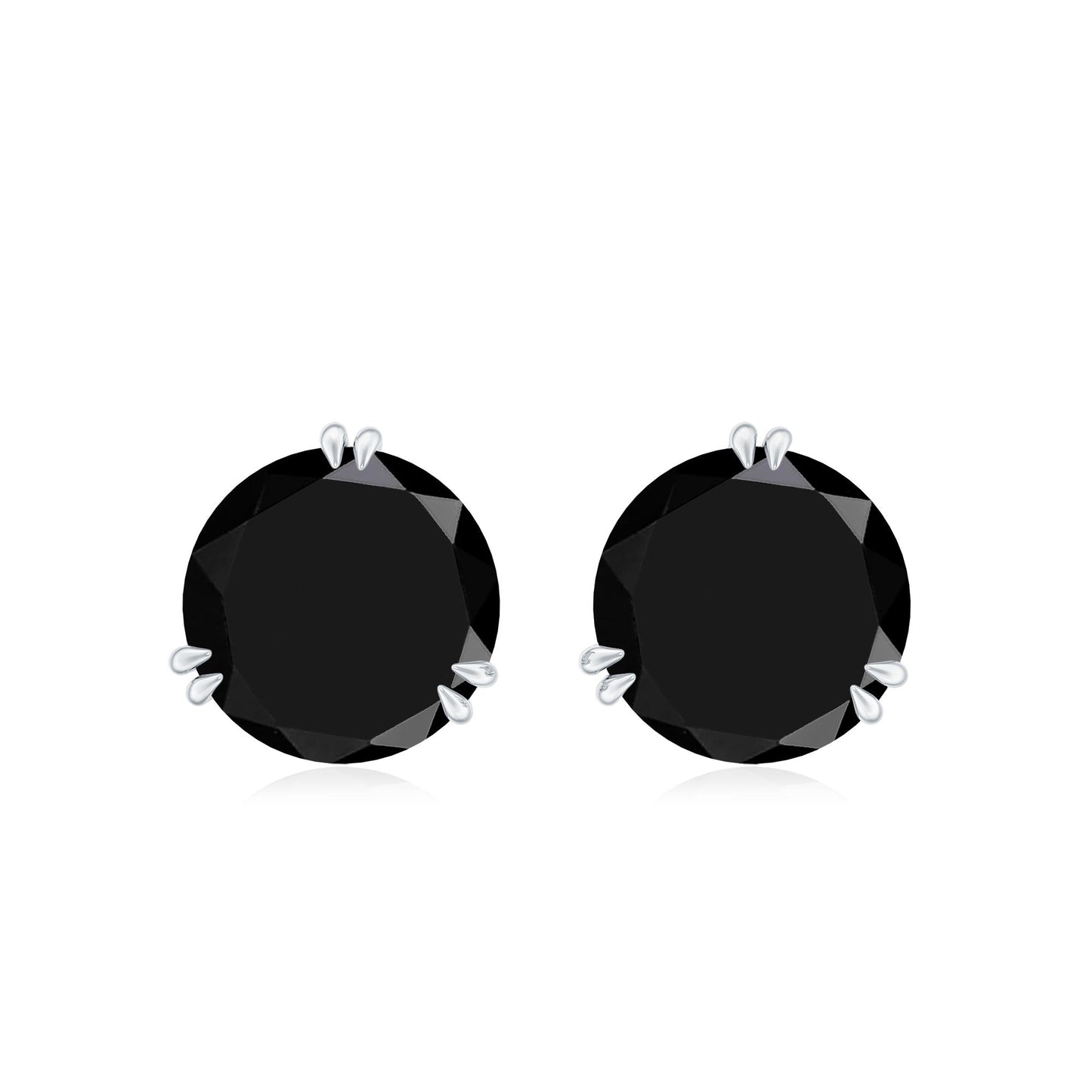 Real Black Onyx December Birthstone Earrings with Screw Back