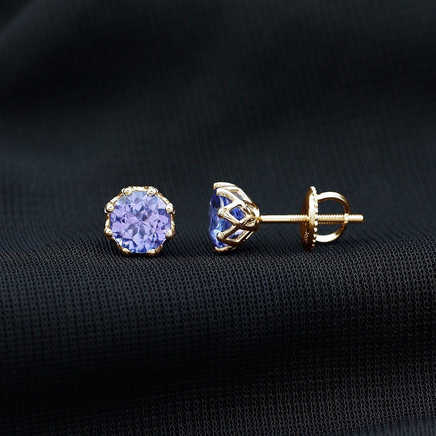 1 Carat Tanzanite Studs