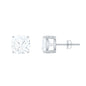 Certified 6.3 Carat Cushion Cut Moissanite Stud Earrings