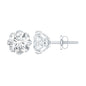Certified Brilliant Cut 1.9 Carat Moissanite Solitaire Stud Earrings