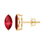 1.5 Carat Marquise Cut Lab Grown Ruby Stud Earrings