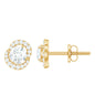 Certified Moissanite Everyday Stud Earrings with Screw Back