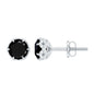 Black Onyx Wedding Stud Earrings with Diamonds
