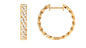 Natural Diamond Twisted Hoop Earrings with Certificate