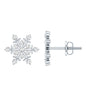Lab Created Diamond Snowflake Stud Earrings With Screw Back