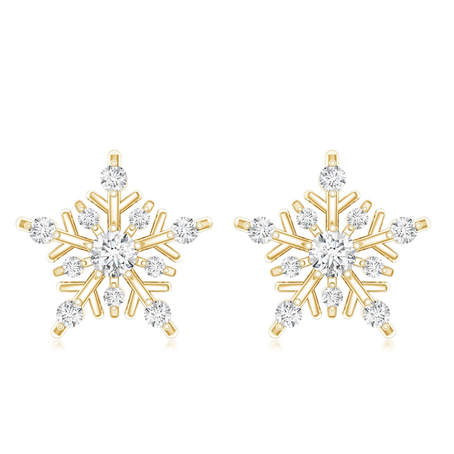 Lab Grown Diamond Icy Snowflake Earrings