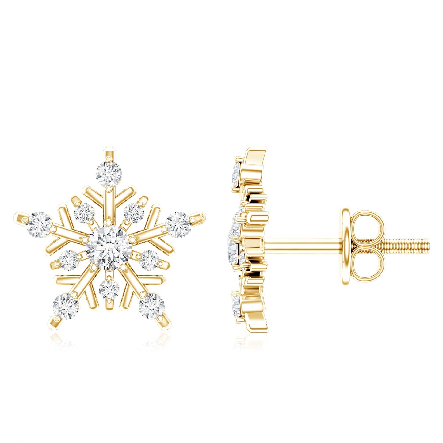 Lab Grown Diamond Icy Snowflake Earrings